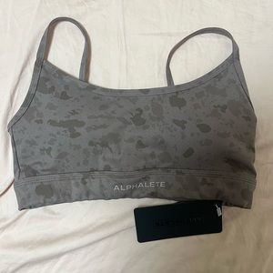Alphalete Surface Limitless Bra - Pebble Print Mocha Size Small NWT